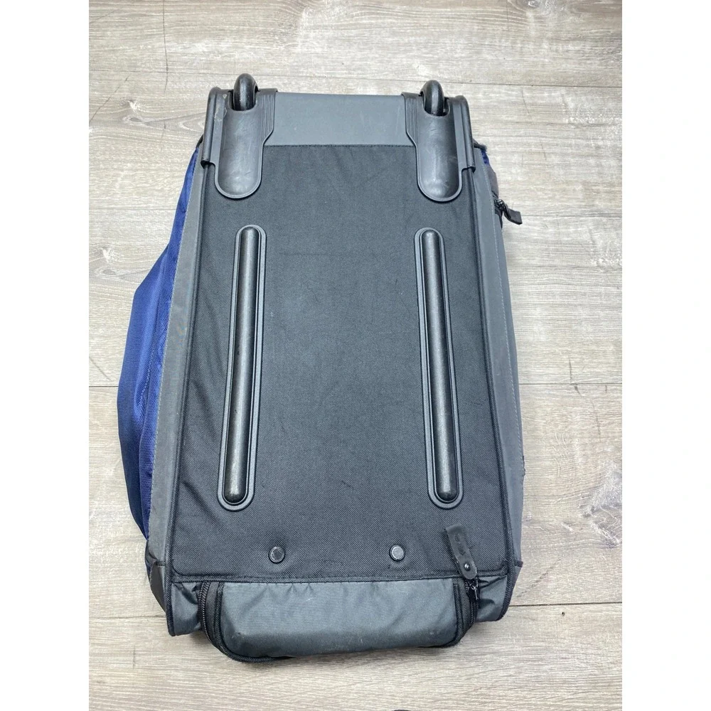 Eddie Bauer Rolling Duffel Bag Unisex Large Blue Gray Travel Luggage Gym Carryon